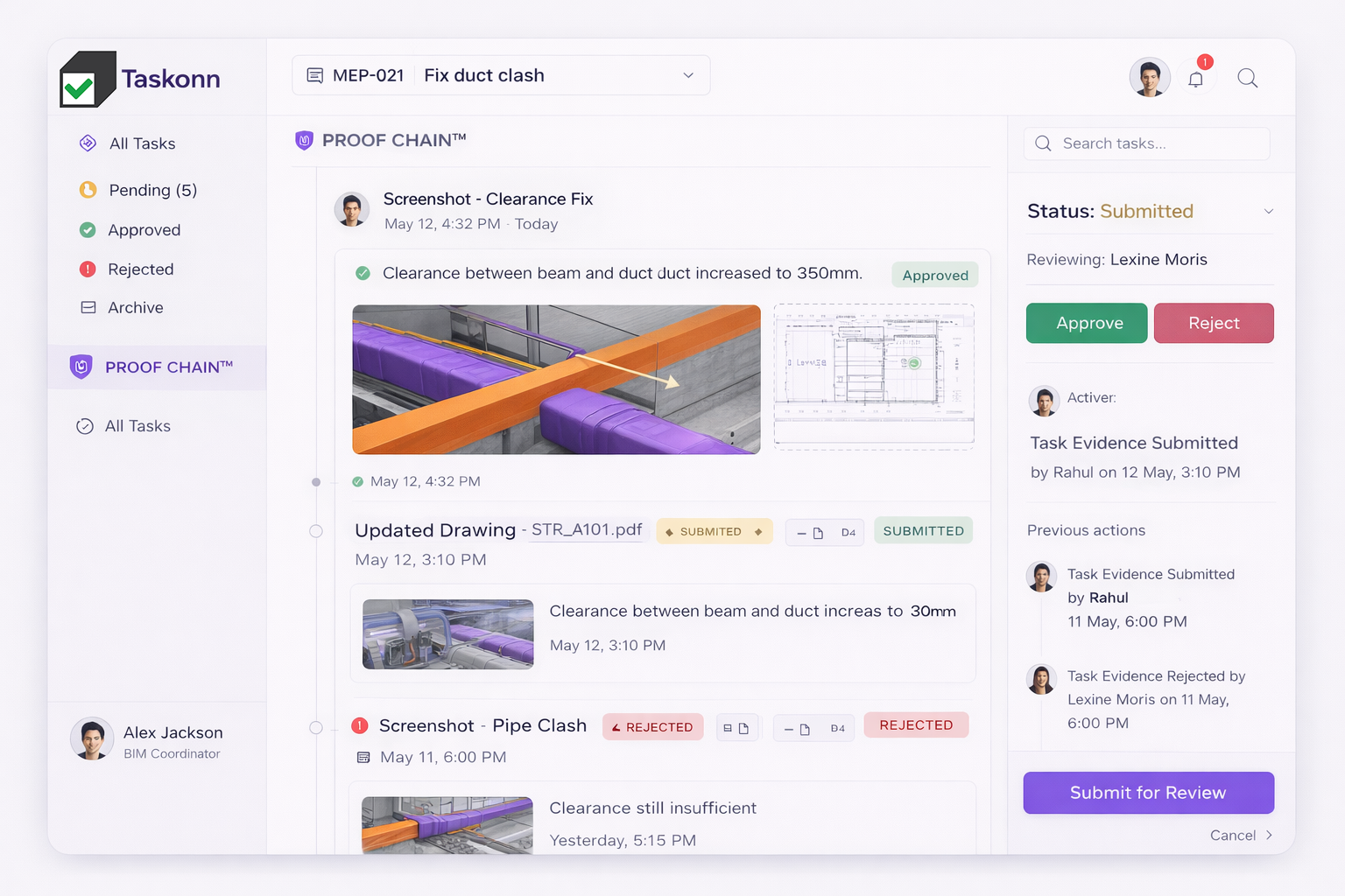 Taskonn Dashboard - Task Management Interface
